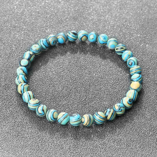Elise - Blå Malachit Natursten Armband